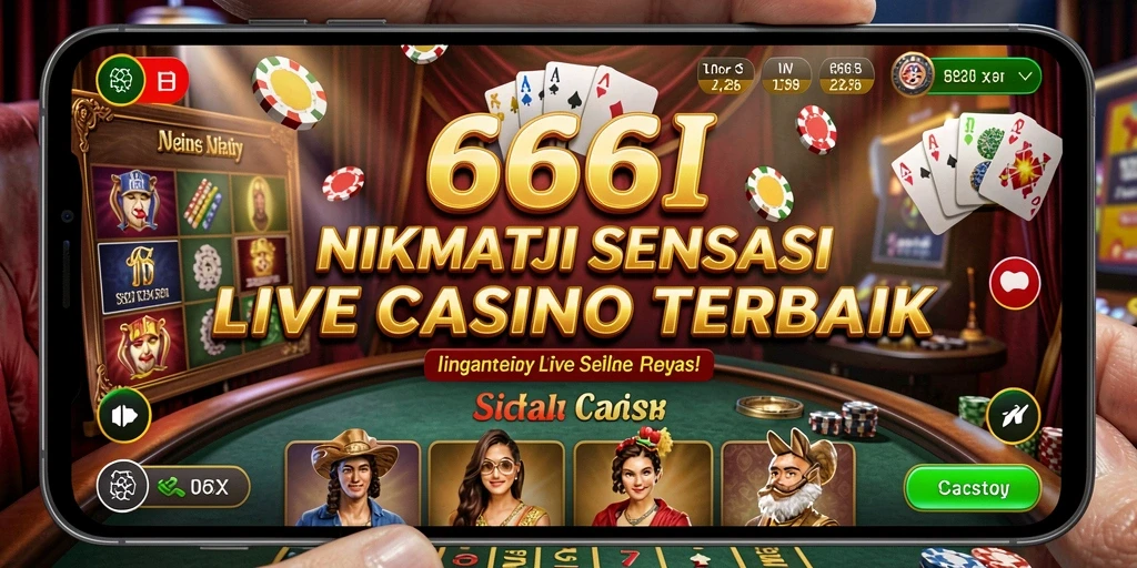 Tampilan langsung gameplay kasino yang menarik di 666I.