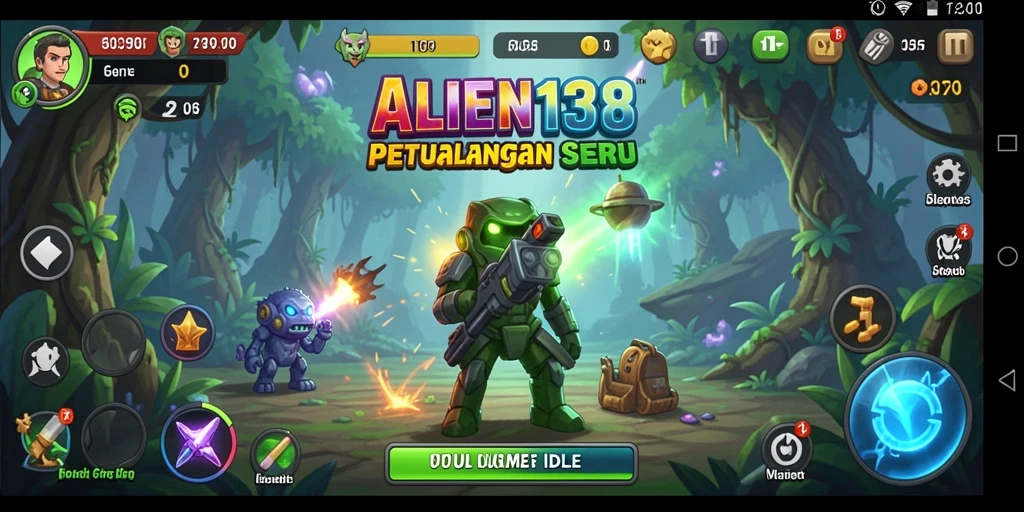 Tampilan gameplay menarik dari ALIEN138 dalam mode Idle.