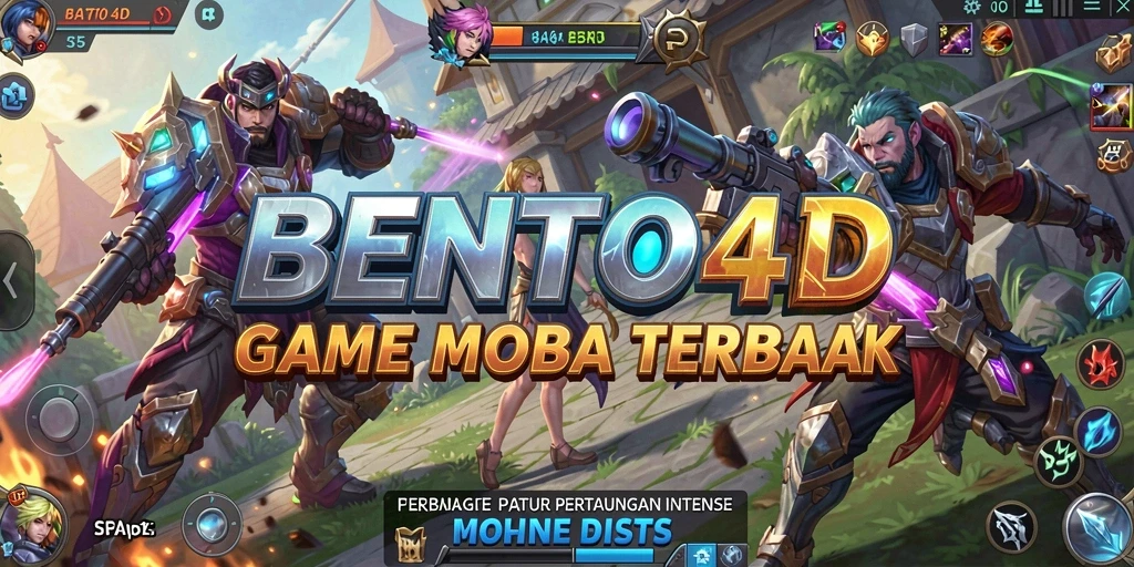 Tampilan gameplay BENTO4D yang intens dan strategis saat pertarungan berlangsung.