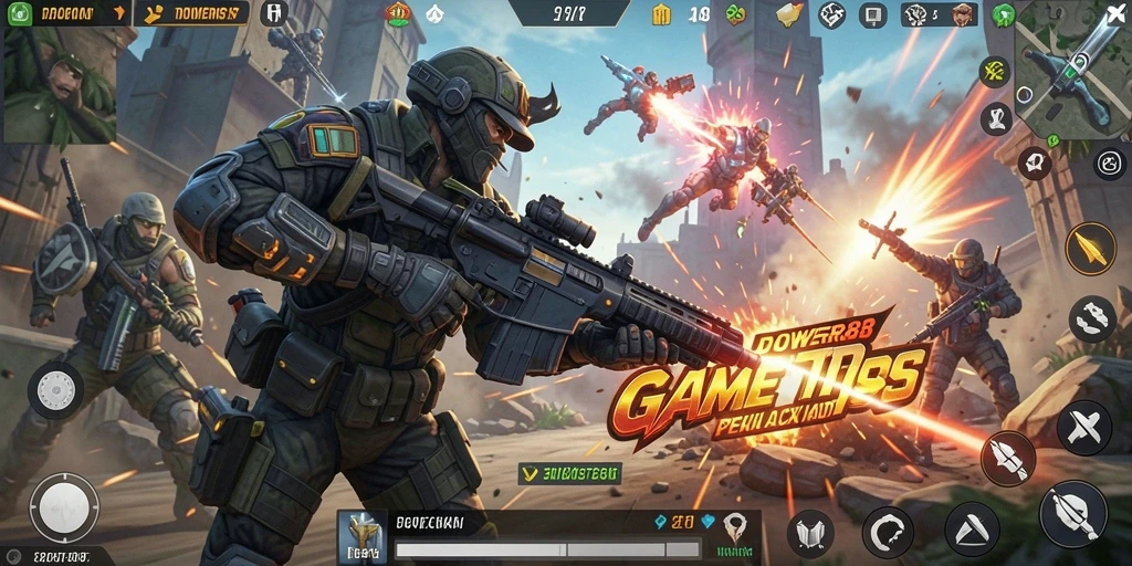 Screenshot gameplay DOWER88 yang menunjukkan pertempuran mendebarkan.