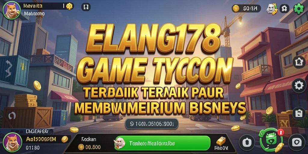 Screenshot gameplay ELANG178 yang menunjukkan aksi membangun bisnis.