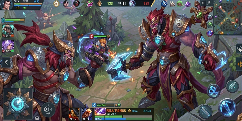 Screenshot gameplay <strong>GILA138</strong> yang menampilkan aksi pertarungan tim.