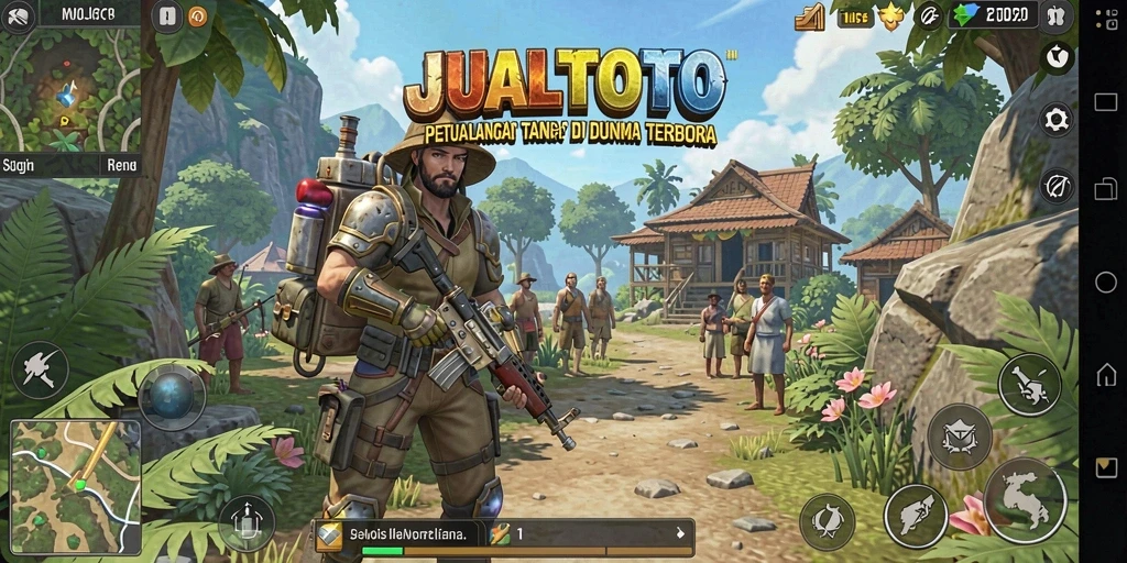 Screenshot utama JUALTOTO menampilkan gameplay seru di dunia terbuka.