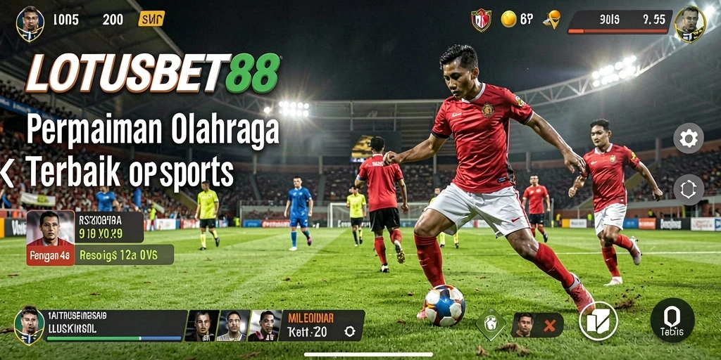 Screenshot LOTUSBET88 menampilkan gameplay seru dari berbagai olahraga.