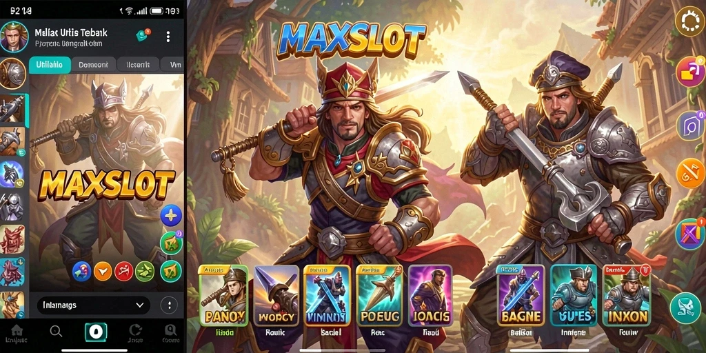 Screenshot tampilan utama MAXSLOT dengan antarmuka yang intuitif.