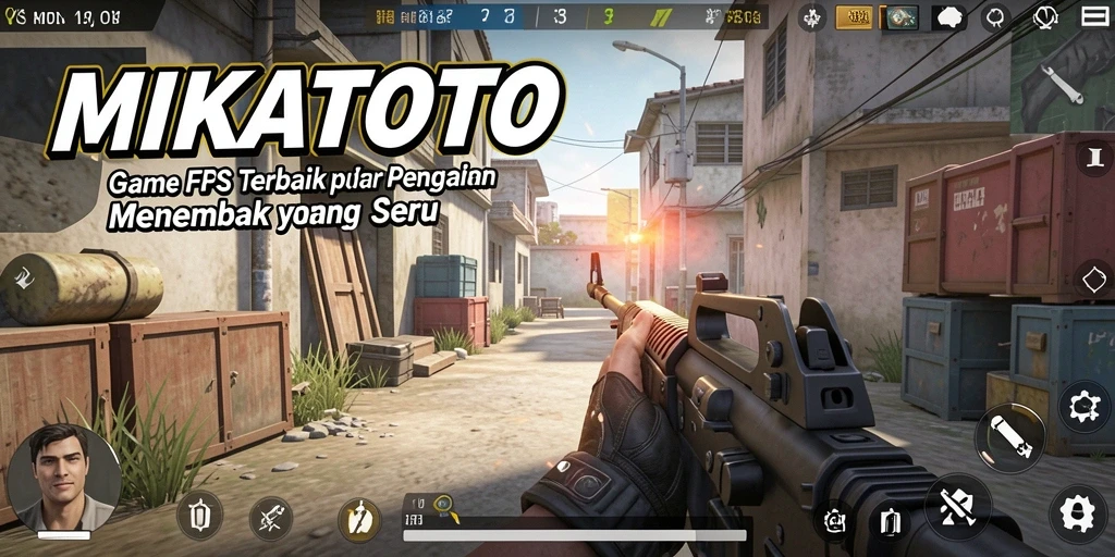 Screenshot MIKATOTO menampilkan aksi menembak yang mendebarkan.