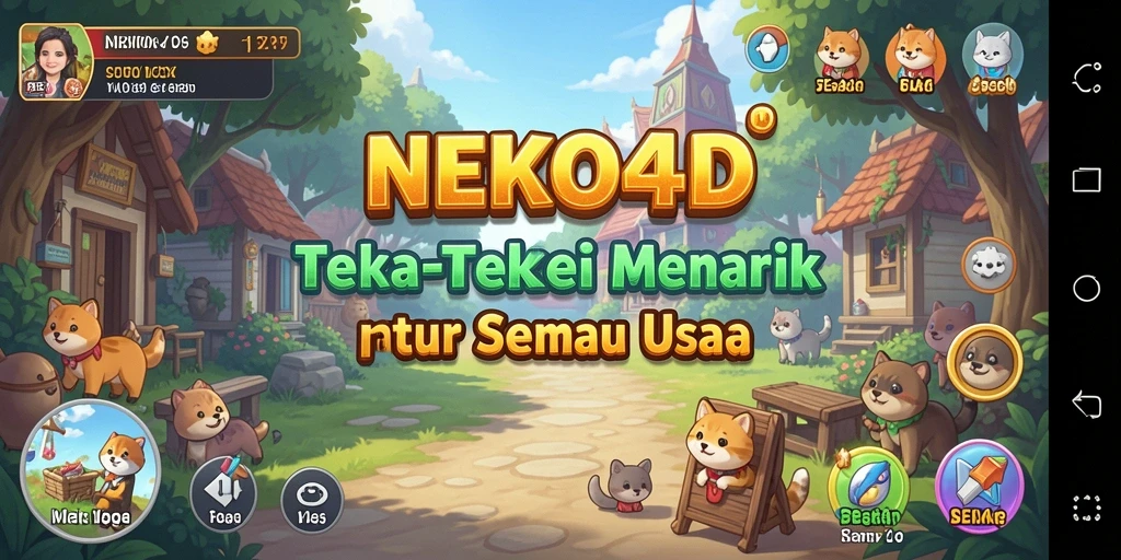 Tampilan gameplay NEKO4D yang penuh warna dan menantang.