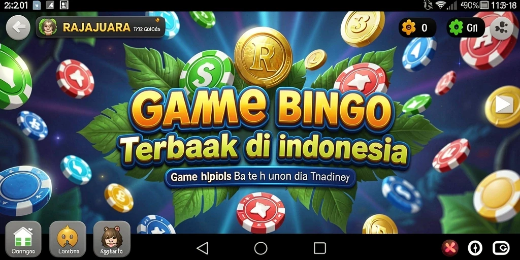 Tampilan gameplay seru di RAJAJUARA dengan banyak pemain Bingo.
