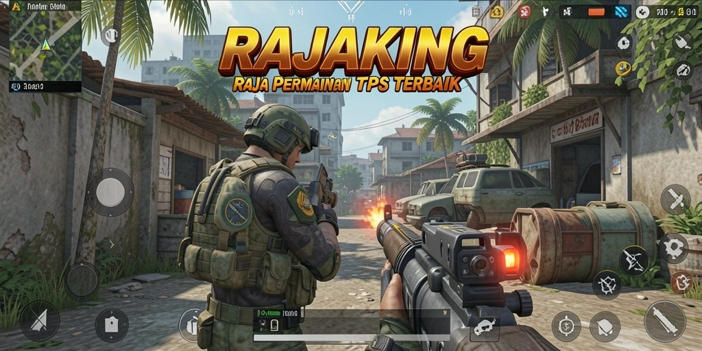 Screenshot menunjukkan intensitas gameplay TPS RAJAKING yang seru.