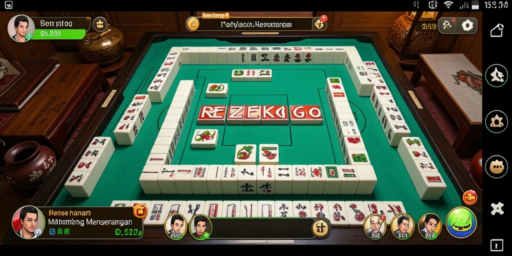Tampilan gameplay menarik dari permainan Mahjong REZEKIGO.