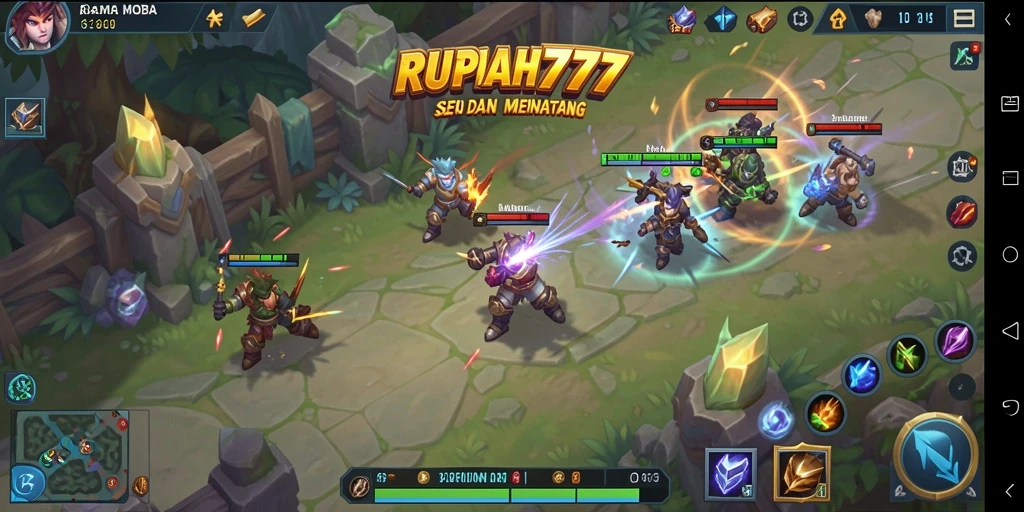 Tampilan gameplay seru dalam RUPIAH777 dengan aksi tim yang menegangkan.