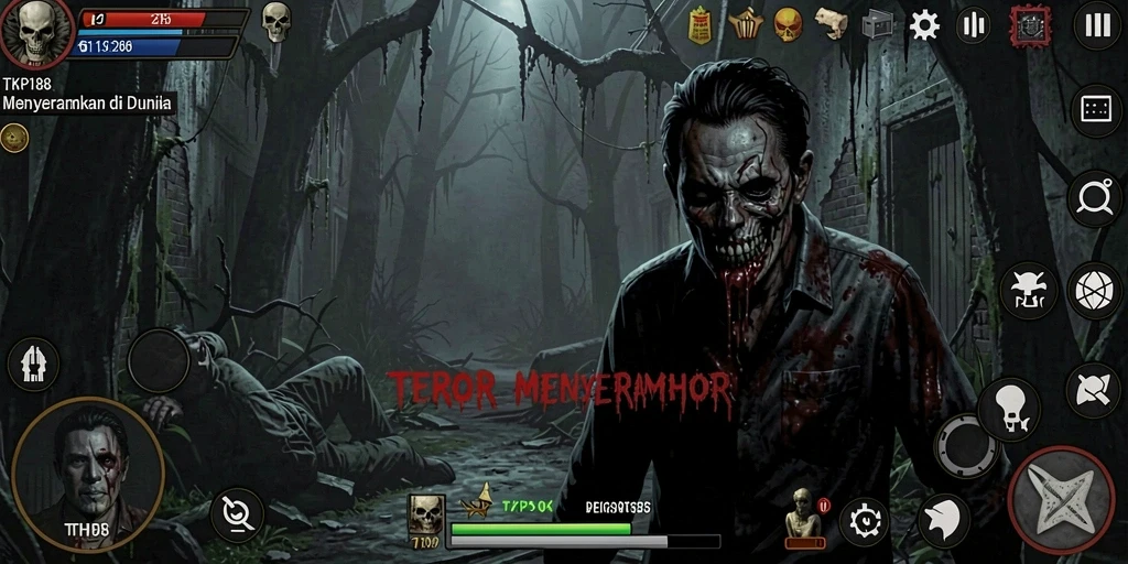 Gameplay menakutkan TKP188 dengan suasana mencekam.