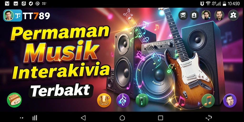 Tampilan gameplay dinamis dalam permainan musik TT789.